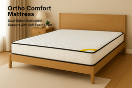 Ortho Comfort Medicated Mattress – Soft Foam Layer, High-Density Support, 3-Year Warranty