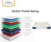 Pocketed Hybrid – Specialty foam and Pocketed spring- 10 years warranty