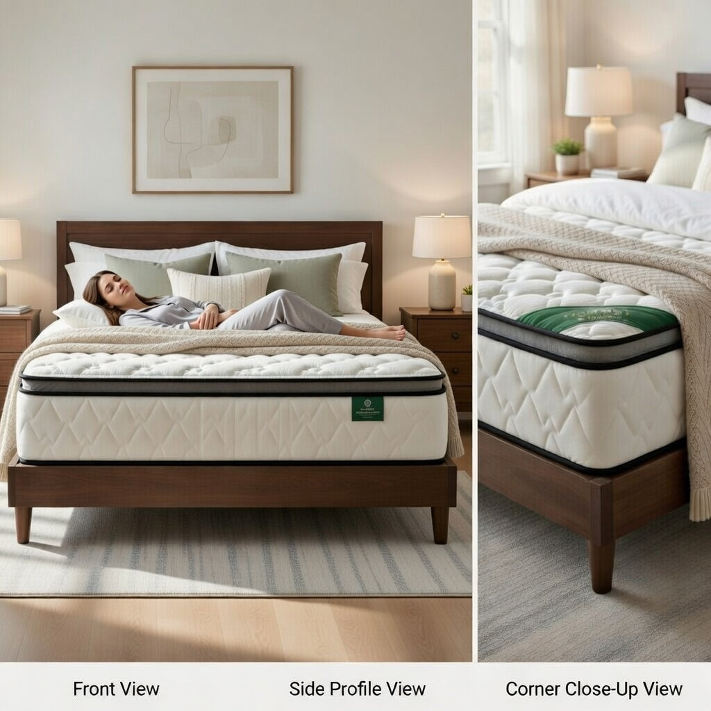 Spring 30cm Fantasy Premium Mattress 30cm– Memory Foam + Pocket Springs – Luxury H ...