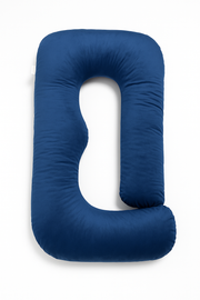 U-Shaped Pregnancy Pillow Full Body Maternity Pillow for Pregnant Women Side Sleeping Support for Back Belly Legs with Washable Velvet Cover Navy Blue