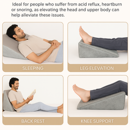 Multi-Purpose Wedge Pillow- for Back, Legs & Acid Reflux